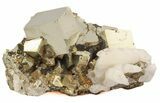 Bargain Cubic Pyrite, Quartz & Sphalerite Cluster - Peru #46096-2